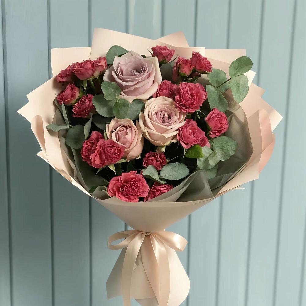 Букет цветов из: Гвоздики и Розы в Лабытнангах