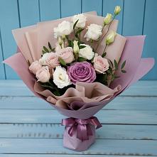 Букет цветов из:  Розы и Лизиантусы #REPLACE_PRED# Лабытнангах