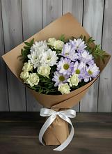 Букет цветов из:  Хризантемы и Розы в Лабытнангах