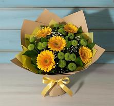Букет цветов из:  Герберы и Хризантемы в Лабытнангах