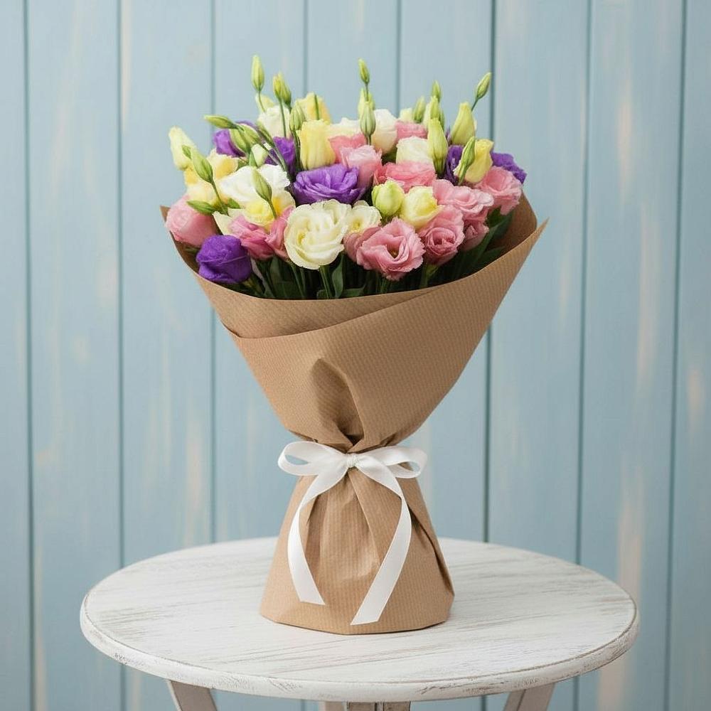 Букет цветов из: Лизиантусы в Лабытнангах