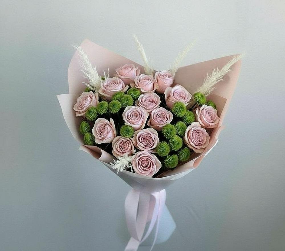 Букет цветов из: Розы и Хризантемы в Лабытнангах