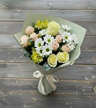 Букет цветов из:  Альстромерии, Розы и Хризантемы в Лабытнангах