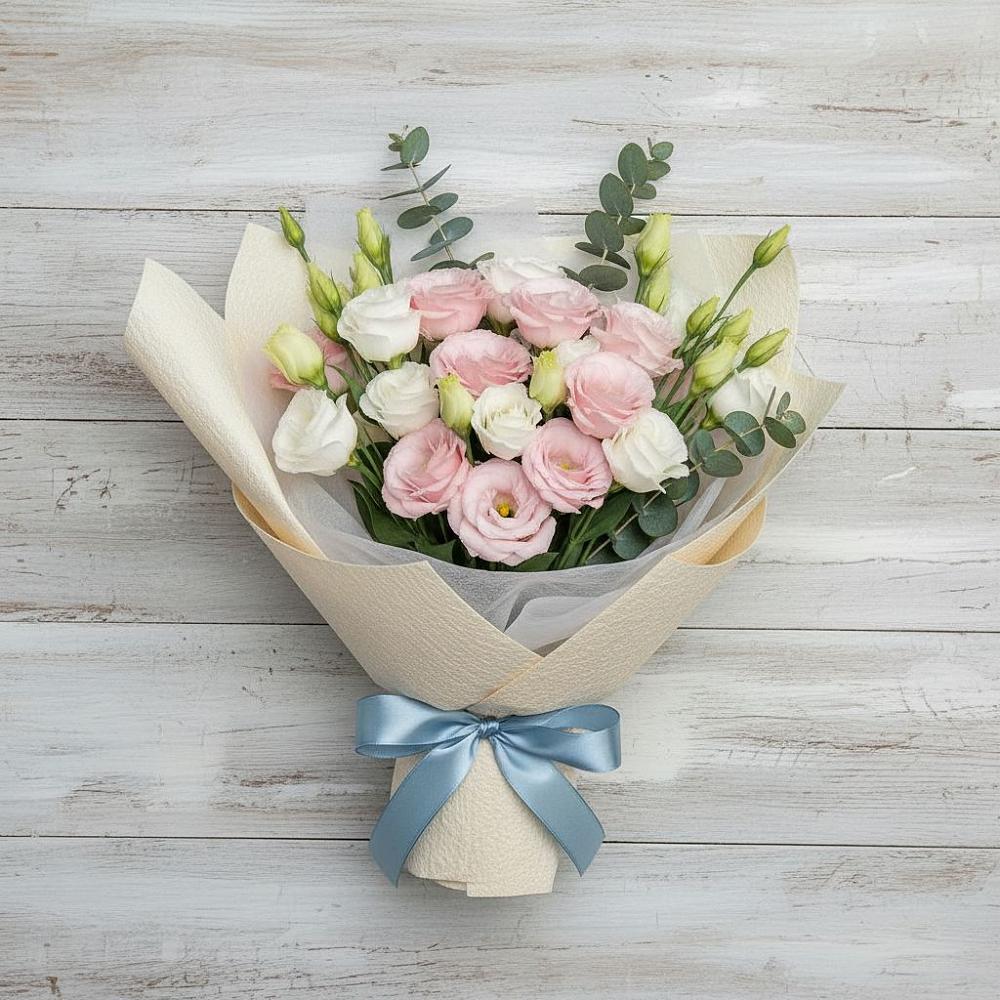 Букет цветов из: Лизиантусы в Лабытнангах